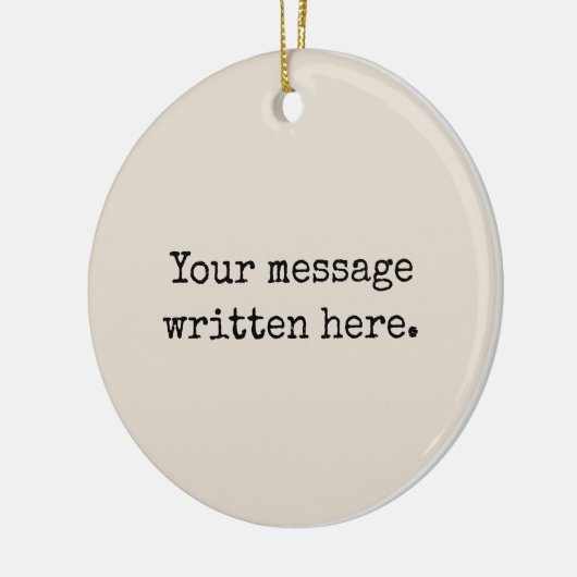 Benutzerdefiniert: Hier Personalisiertes Textangeb Keramik Ornament (Links)