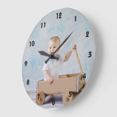 Benutzerdefiniert Hinzufügen der bevorzugten Foto- Große Wanduhr (Winkel)