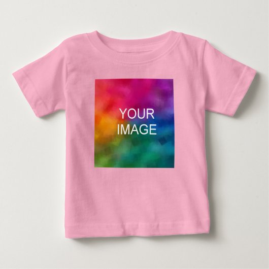 Benutzerdefiniert Hinzufügen des Fotos Hochladen v Baby T-shirt (Vorderseite)