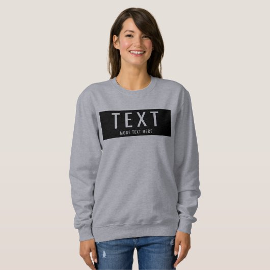 Benutzerdefiniert Hinzufügen eines eigenen Textes Sweatshirt (Vorne ganz)
