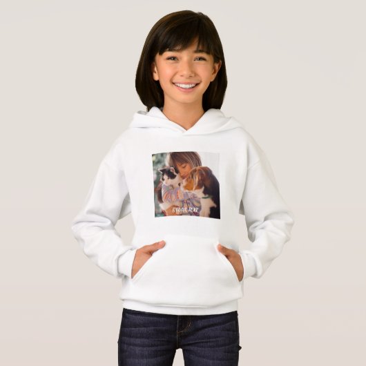 Benutzerdefiniert - Hinzufügen von Foto und Text Hoodie (Vorne ganz)