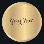 Benutzerdefiniert Hinzufügen von Imitaten Gold-Vor Runder Aufkleber<br><div class="desc">Custom Imitate Gold Metallic Look Leere Elegant Template Classic Round Aufkleber.</div>