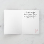 Benutzerdefiniert, Hübsche rosa Grußkarte Behalten Karte (Innenseite)