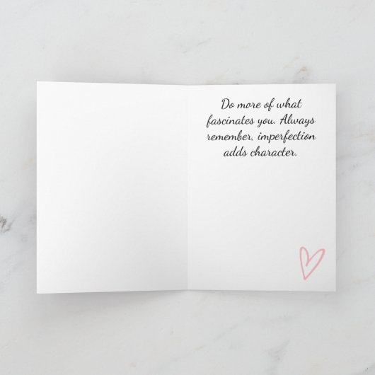 Benutzerdefiniert, Hübsche rosa Grußkarte Behalten Karte (Innenseite)
