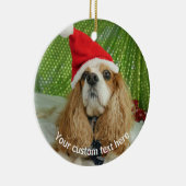 Benutzerdefiniert, Hundeschmuck personalisieren Keramik Ornament (Rechts)