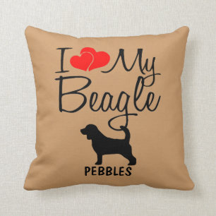 Benutzerdefiniert I Liebe Mein Beagle Kissen