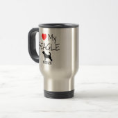 Benutzerdefiniert I Liebe Mein Beagle Reisebecher (Vorderseite Links)