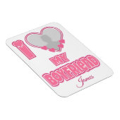 Benutzerdefiniert I Liebe Mein Freund - Foto und N Magnet (Rechte Seite)