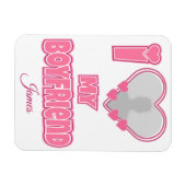 Benutzerdefiniert I Liebe Mein Freund - Foto und N Magnet (Horizontal)