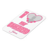 Benutzerdefiniert I Liebe Mein Freund - Foto und N Magnet (Linke Seite)