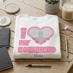 Benutzerdefiniert I Liebe Mein Freund - Foto und N Sweatshirt