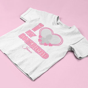 Benutzerdefiniert I Liebe Mein Freund - Foto und N T-Shirt