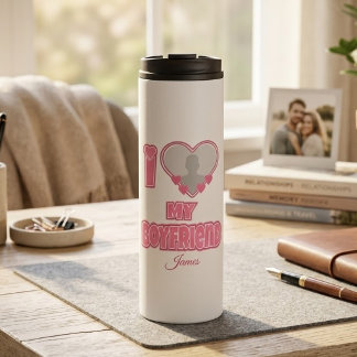 Benutzerdefiniert I Liebe Mein Freund - Foto und N Thermosbecher