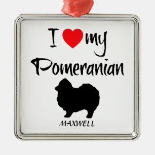 Benutzerdefiniert I Liebe Mein Spitz Ornament Aus Metall