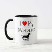 Benutzerdefiniert I Liebe Meine Dackel Tasse (Links)