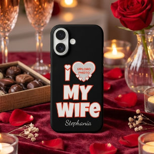 Benutzerdefiniert I Liebe Meine Ehefrau - Name und iPhone 16 Hülle