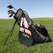 Benutzerdefiniert I Liebe Meine Ehefrau - Name und Golfhandtuch (Gras)