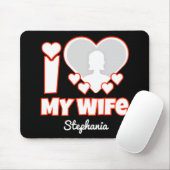 Benutzerdefiniert I Liebe Meine Ehefrau - Name und Mousepad (Mit Mouse)