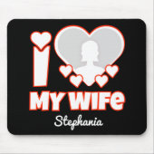 Benutzerdefiniert I Liebe Meine Ehefrau - Name und Mousepad (Vorne)