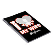 Benutzerdefiniert I Liebe Meine Ehefrau - Name und Notizblock (Rechte Seite)