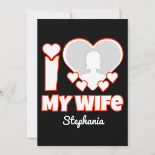 Benutzerdefiniert I Liebe Meine Ehefrau - Name und Save The Date