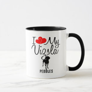 Benutzerdefiniert I Liebe Meine Vizsla-Tasse Tasse
