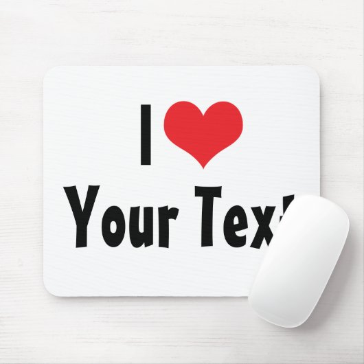 Benutzerdefiniert I Liebe Mousepad (Mit Mouse)