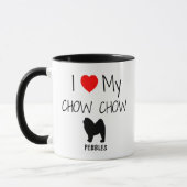 Benutzerdefiniert I Liebe My Chow Chow Tasse (Links)
