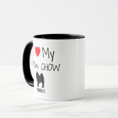 Benutzerdefiniert I Liebe My Chow Chow Tasse (Vorderseite Links)