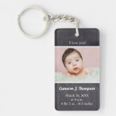 Benutzerdefiniert I Liebe Sie Baby Foto Geburtsank Schlüsselanhänger (Vorderseite)