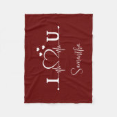 Benutzerdefiniert I Liebe Sie Herzschlag Fleecedecke (Vorderseite)