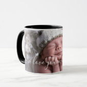 Benutzerdefiniert I Liebe Sie MOMY-Fotovorlage Tasse (Vorderseite Links)