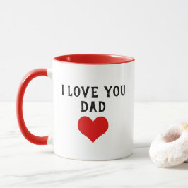 Benutzerdefiniert I Liebe Sie Vater Text Niedlich Tasse