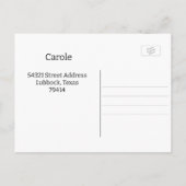 Benutzerdefiniert, ich habe mich bewegt, Aquarellb Postkarte (Rückseite)