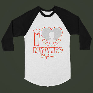 Benutzerdefiniert Ich liebe meine Frau – Name und T-Shirt