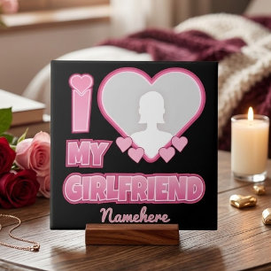 Benutzerdefiniert Ich liebe meine Freundin – Foto Fliese