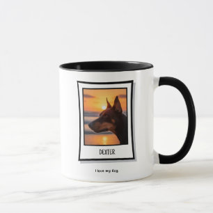 Benutzerdefiniert Ich liebe meinen Hund. Foto & Na Tasse