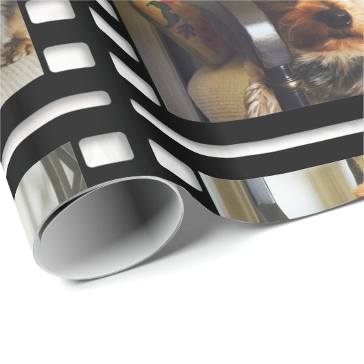 Benutzerdefiniert Ihr Foto oder Ihre Yorkie auf de Geschenkpapier (Rolleneckpunkt)