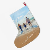 Benutzerdefiniert Ihr Foto Weihnachts-Strumpf mit Großer Weihnachtsstrumpf (Rückseite (Hängend))