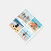 Benutzerdefiniert Ihre Foto Collage und Text Napki Serviette (Ecke)