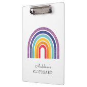 Benutzerdefiniert Ihre Kinder Art Name Modern Rain Klemmbrett (Links)