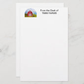 Benutzerdefiniert Ihren Namen Red Barn Blue Sky Briefpapier (Vorne/Hinten)