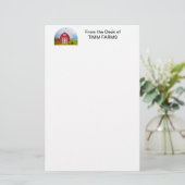 Benutzerdefiniert Ihren Namen Red Barn Blue Sky Briefpapier (Stehend Vorderseite)