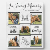 Benutzerdefiniert im Foto zur Erinnerung an Pferde Fotoplatte (Vorderseite)