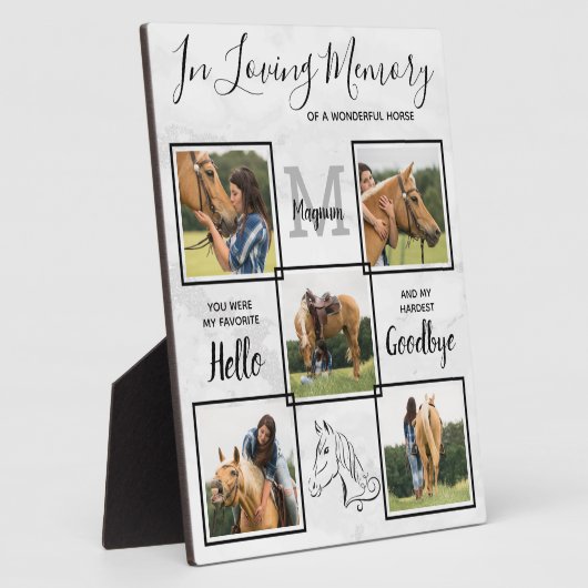 Benutzerdefiniert im Foto zur Erinnerung an Pferde Fotoplatte (Seite)