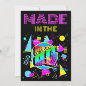 Benutzerdefiniert in der Retro-Klasse der 80er Jah Einladung (Vorderseite)