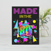 Benutzerdefiniert in der Retro-Klasse der 80er Jah Einladung (Stehend Vorderseite)