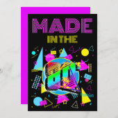 Benutzerdefiniert in der Retro-Klasse der 80er Jah Einladung (Vorne/Hinten)