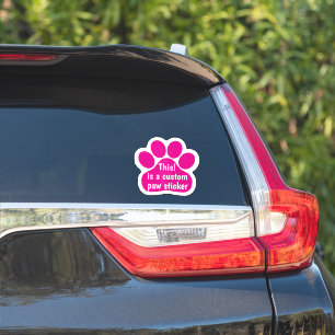 Benutzerdefiniert, indem Sie Print Hot Pink Car Wi Aufkleber