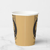 Benutzerdefiniert Jahr & Text Champagner-Papierbec Pappbecher (Rechts)